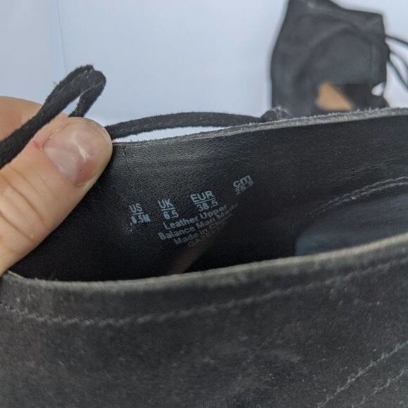 Franco Sarto Black Suede Lace Up Heel Sandals 8.5 - Picture 6 of 8